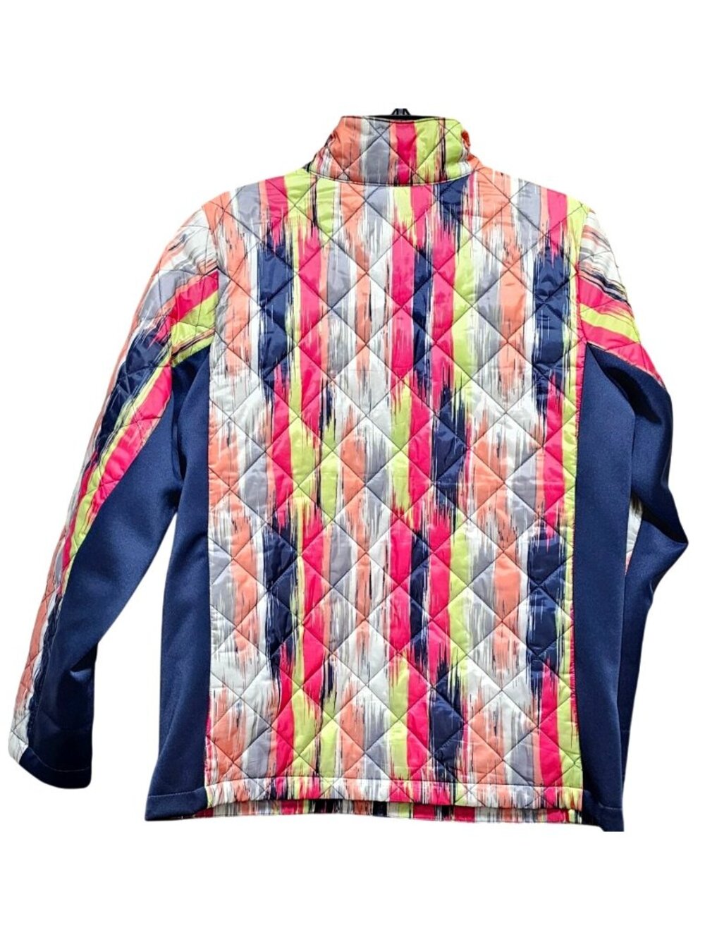 Nuage Womens Quilted Full-Zip Jacket Multicolor Striped Pattern Size S Polyester - Picture 2 of 9
